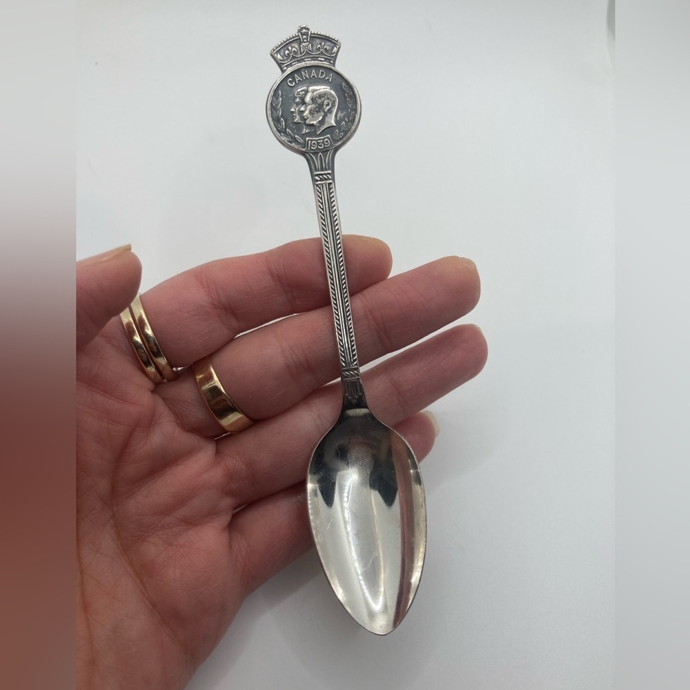 Vtg WMA Rogers King George VI Canada Royal Visit 1939 Souvenir Spoon 5.2”
